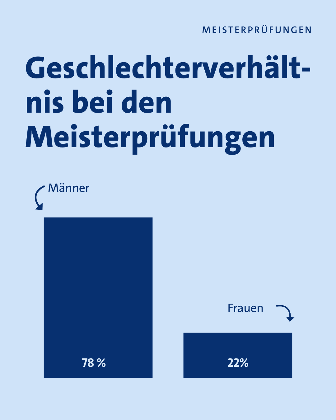 Geschlechterverhältnis bei den Meisterprüfungen 2024
