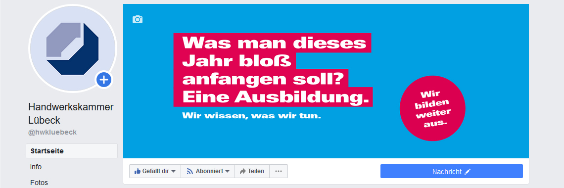 Handwerkskammer Lübeck Logo in Facebook Handwerkskammer Lübeck Logo in Facebook