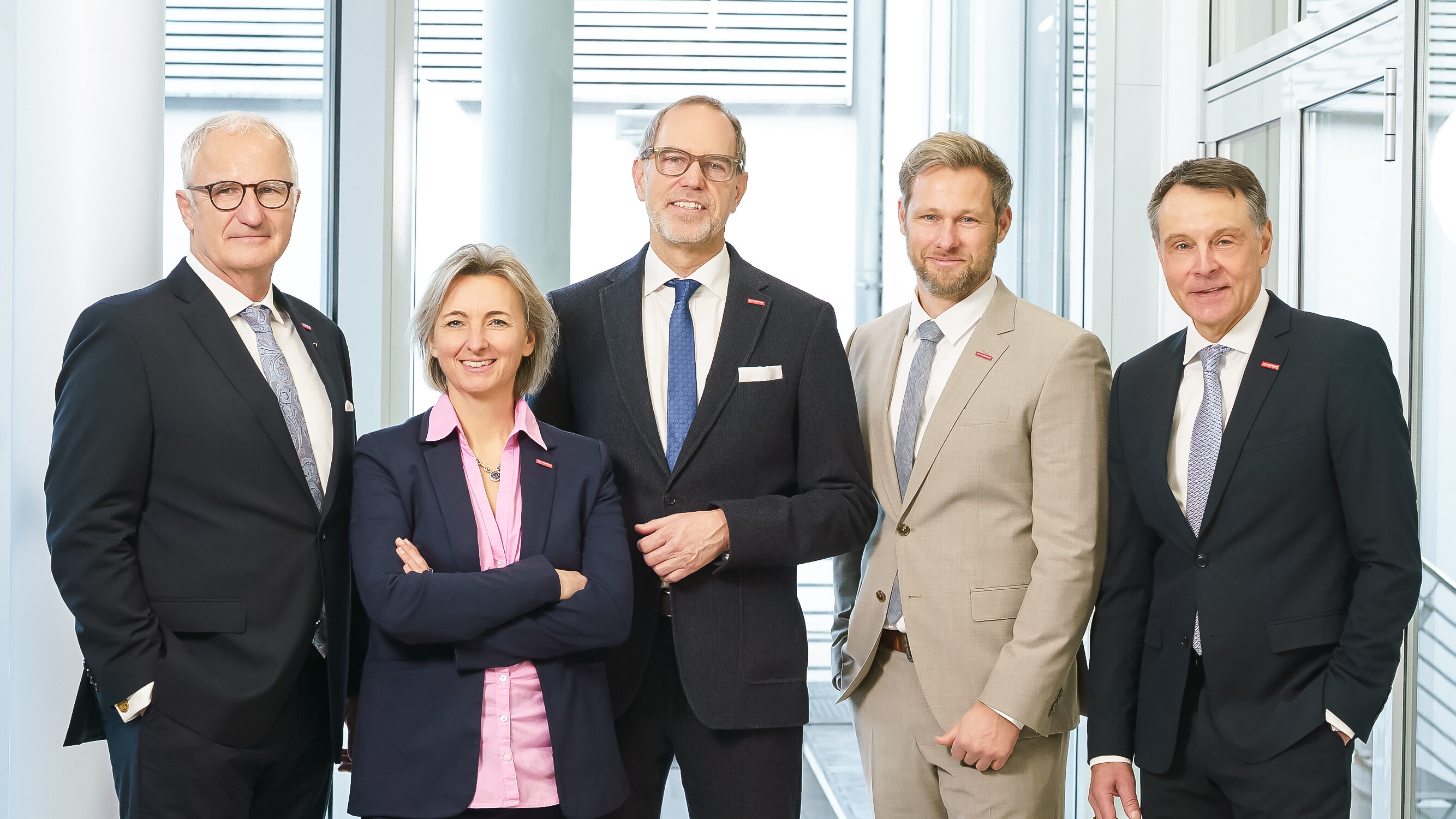 Ralf Stamer, Nadine Grüne, Christian Maack, Stefan Lamp-Greve und Dietmar Scharmacher (v.l.) in der Hauptverwaltung der Kammer in Lübeck