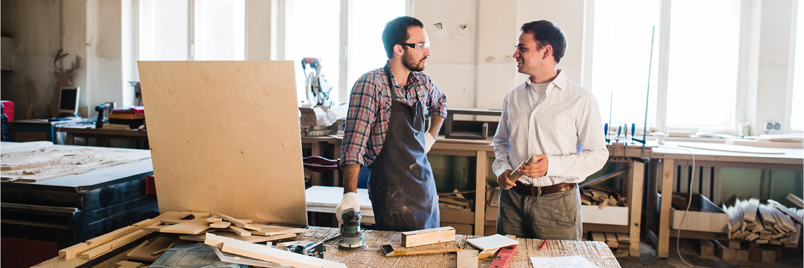 Gespräch in der Werkstatt 