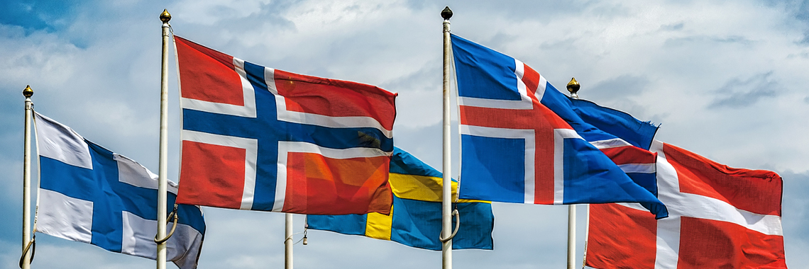 Skandinavische Flaggen