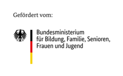 Logo -  Gefördert durch das Bundesministerium für Bildung, Familie, Senioren, Frauen und Jugend